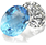 Blue Topaz & Diamonds